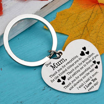 Mum Mothers Day I Love You Thank You Keyring 28mm