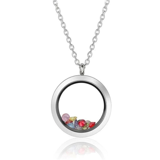 Birthstones Necklace Pendant Keepsake in Stainless Steel Gift For Sister Friend Mother Daughter Niece For Birthday Special Occasion