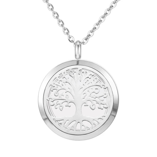 Tree Of Life Large Ashes Necklace Memorial Pendant Ashes Locket Cremation Urn Keepsake in Stainless Steel Gift For Loss Of Loved One Bereavement Sympathy Remembrance