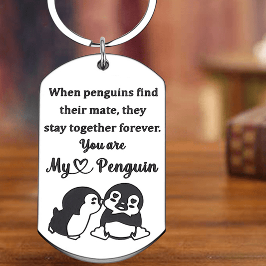 You Are My Penguin Keychain Partner Keyring for Valentines Birthday