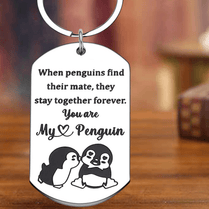 You Are My Penguin Keychain Partner Keyring for Valentines Birthday