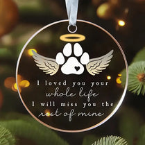 Pet Keepsake Cat Dog Paw Print Angel Wings Memorial Letter Pattern Pendant Acrylic Pet Ornament