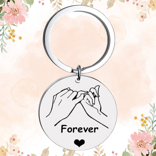 Promise 'Forever' Engraved Keychain Gift For Boyfriend Girlfriend Partner Couples For Birthday Anniversary Valentine's Day Special Occasion