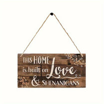 This Home Is Built On Love Home Decor Wooden Sign Plaque Ornament