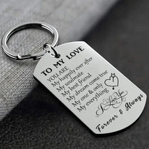 To My Love Forever & Always Keychain Gift For Husband Wife Anniversary Valentine