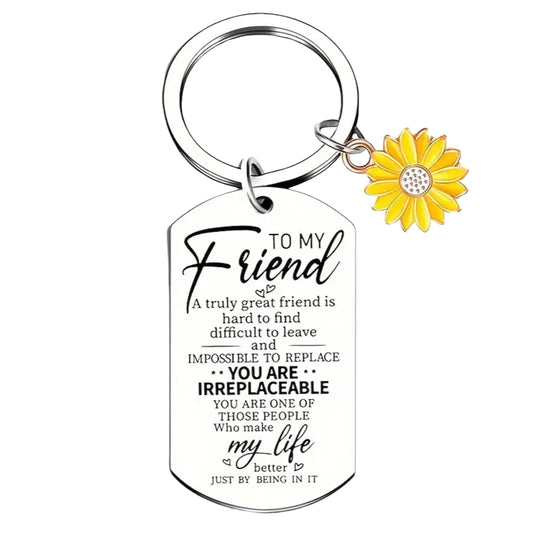 To My Friend Keyring Engraved Keychain Gift For BFF Best Friend Bestie Friendship For Birthday Friendship Day Special Occasion
