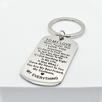 To My Love Keychain Gift For Husband Wife Anniversary Valentines for Him & Her