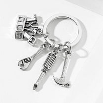 Creative Handy Man Tools Keychain Metal DIY Keyring Hammer Tool Bag Wrench