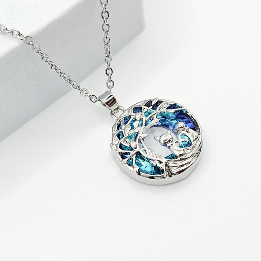 Trendy Creative Tree Of Life Cat Pendant Necklace Gift