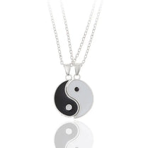 Best Friend Couple Matching Yin Yang Adjustable Chain Necklaces